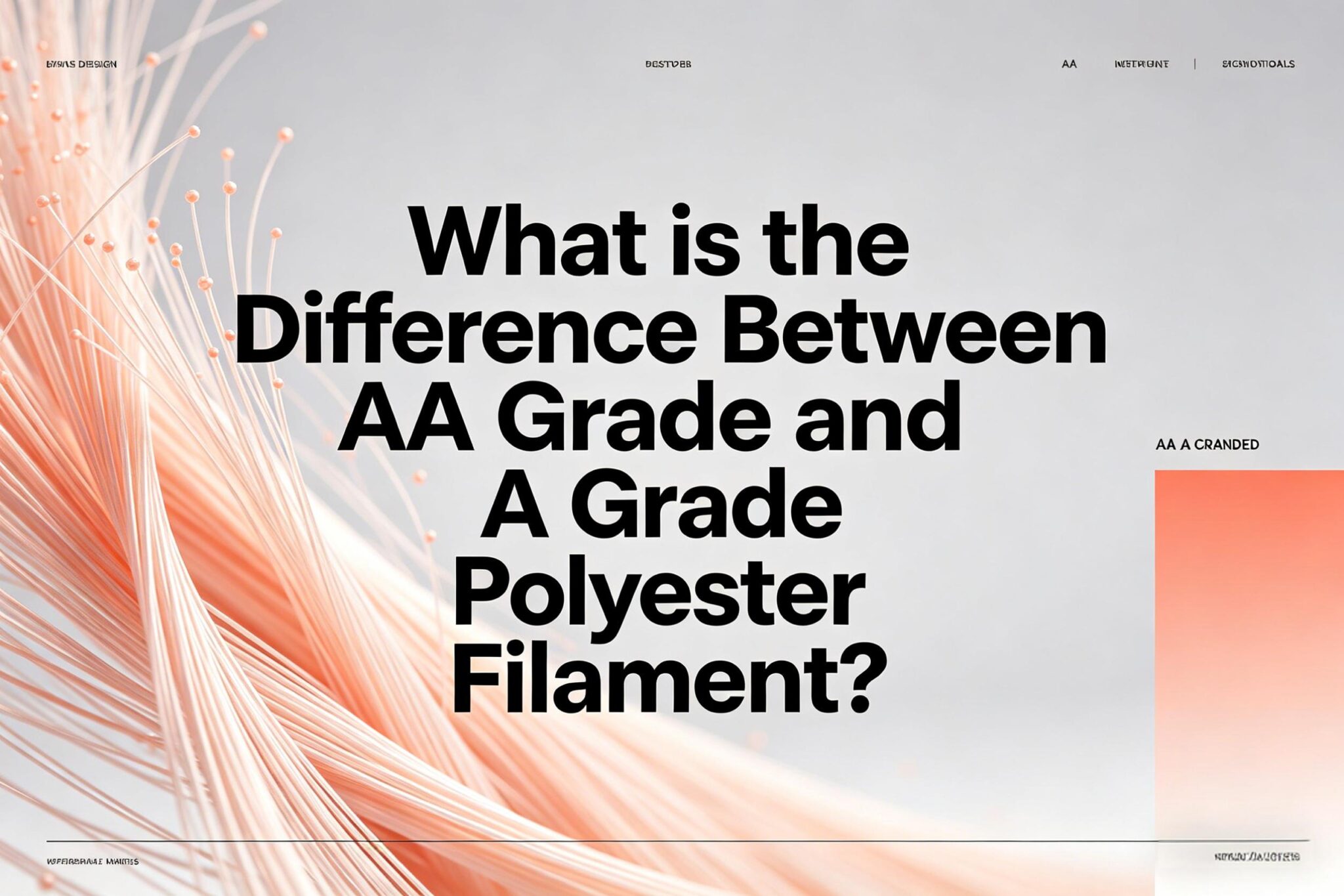Aa Grade R What is the Difference Between AA Grade and A Grade Polyester Filament ...